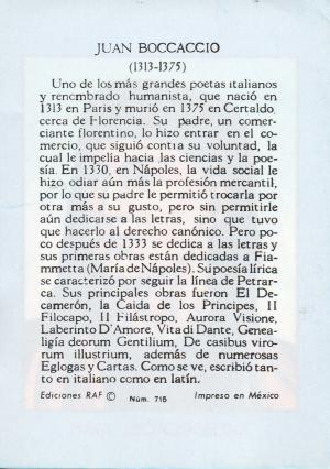 Biografia Boccacio Juan Atras